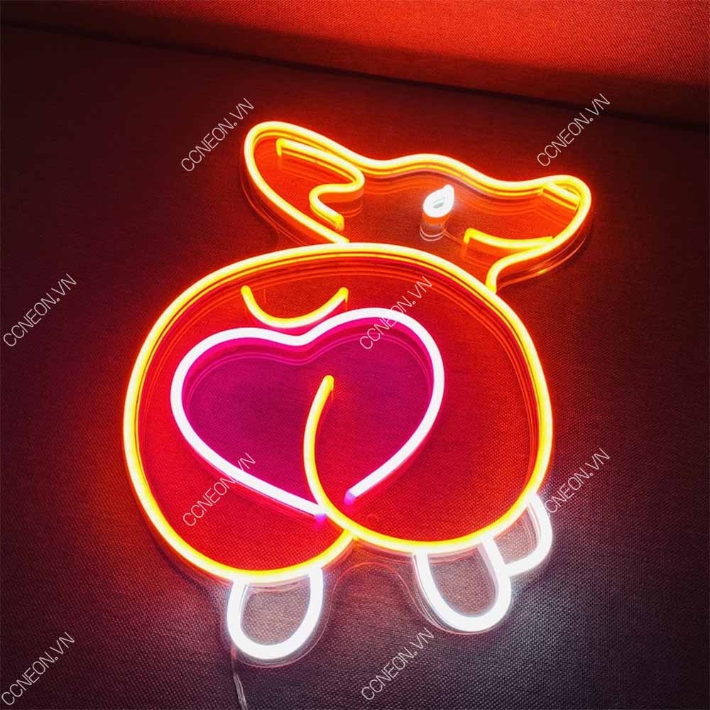 Đèn Led Neon Trang Trí Hình Chó Corgi