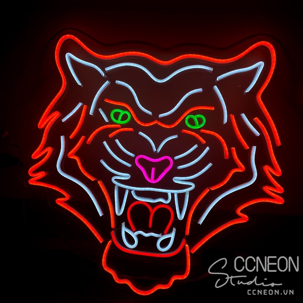 Đèn Trang Trí Led Neon Sign Theo Yêu Cầu - Đèn Led Neon Sign Hình Mặt Hổ