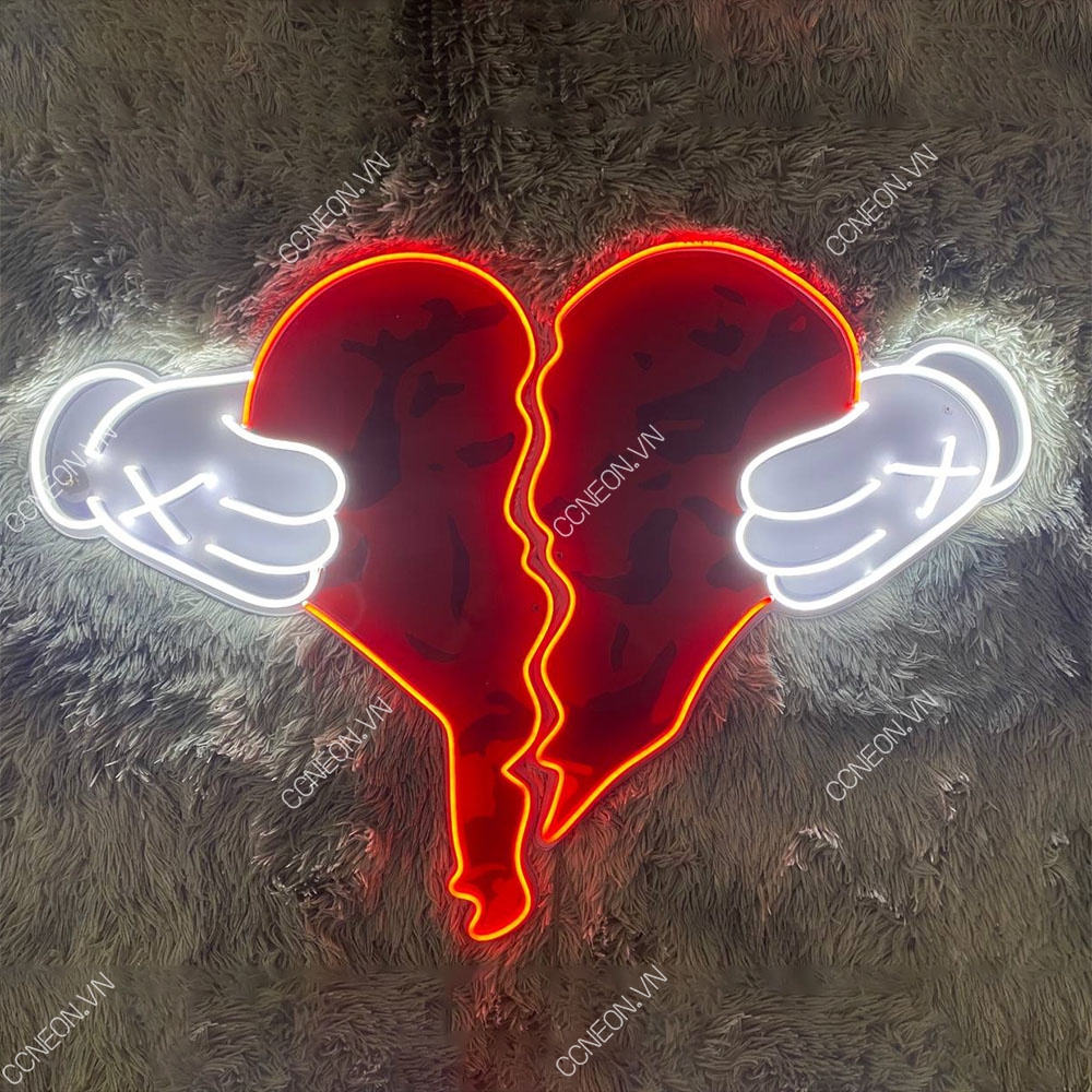 Đèn Led Neon Trái Tim Tan Vỡ