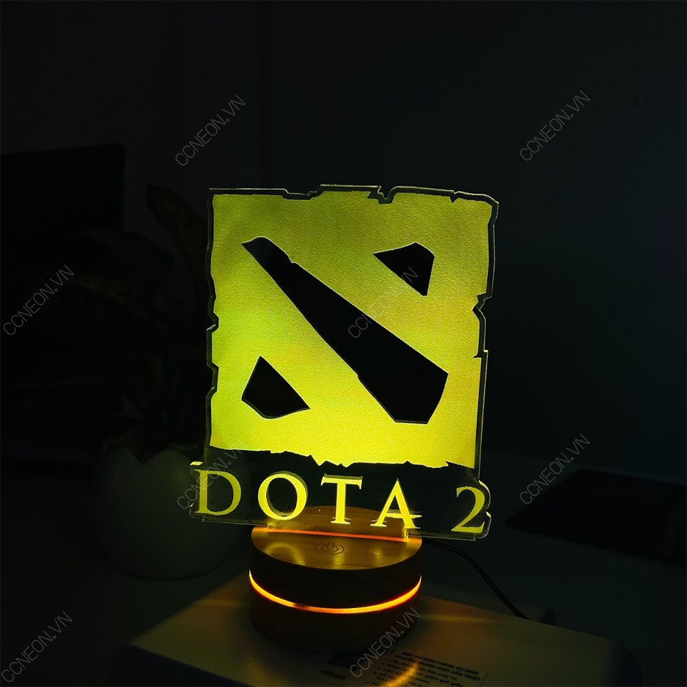 Đèn Led 3D Game DOTA - Đèn Led 16 Màu Hình Nhân Vật Hoạt Hình, Đèn Ngủ Led 3d, Cảm Ứng , Điều Khiển Từ Xa