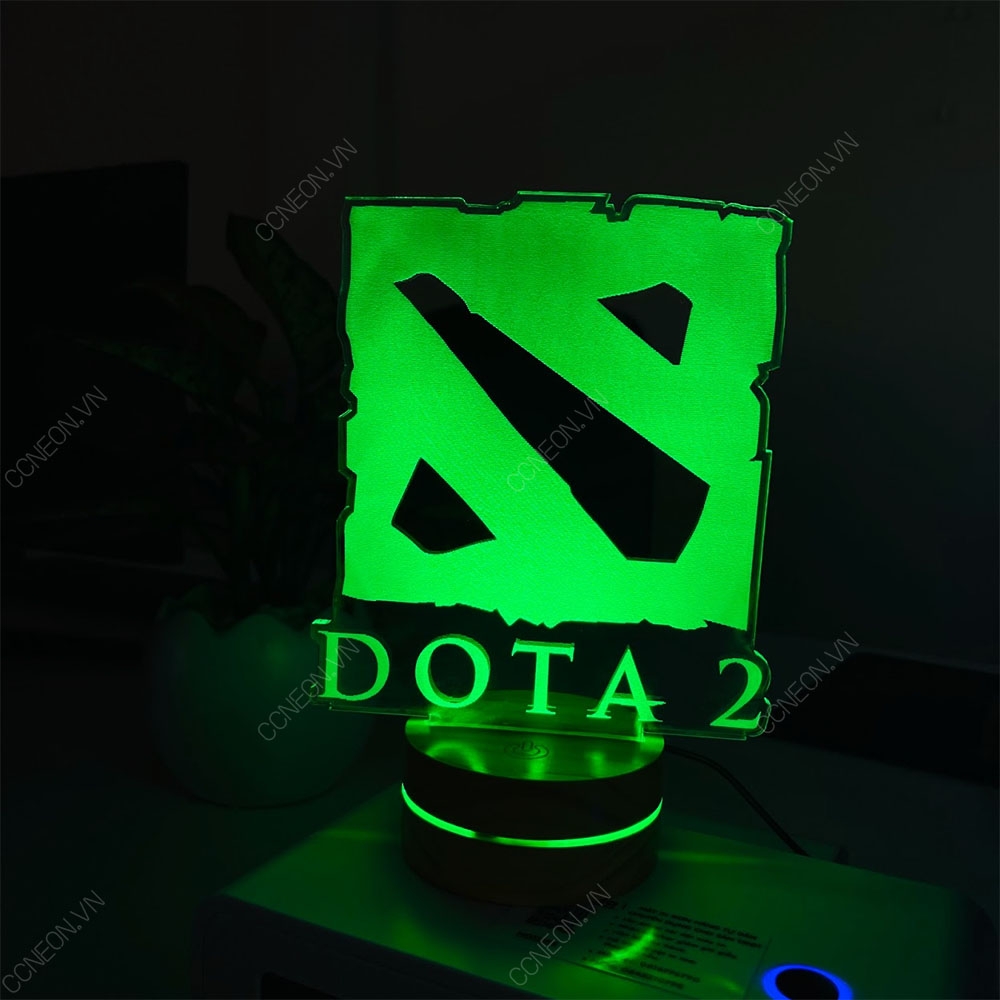 Đèn Led 3D Game DOTA - Đèn Led 16 Màu Hình Nhân Vật Hoạt Hình, Đèn Ngủ Led 3d, Cảm Ứng , Điều Khiển Từ Xa