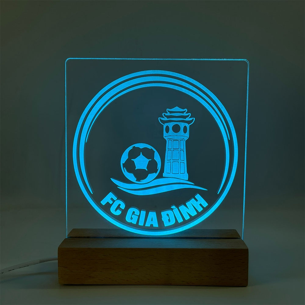 Đèn Led 3D Khắc Hình Theo Yêu Cầu -  Đèn Led 7 Màu, Đèn Ngủ Led 3d CLB Bóng Đá
