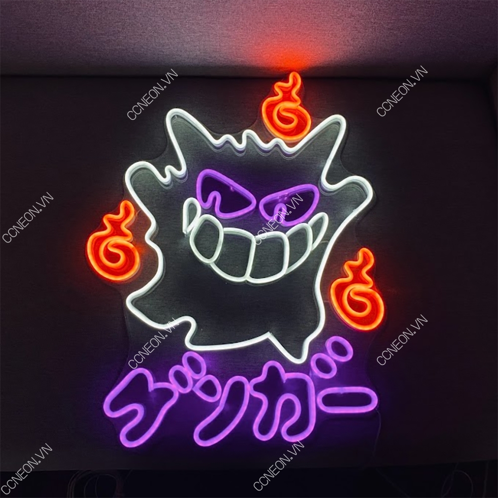 Đèn Trang Trí Led Neon Gengar - Đèn Led Neon Pokemon