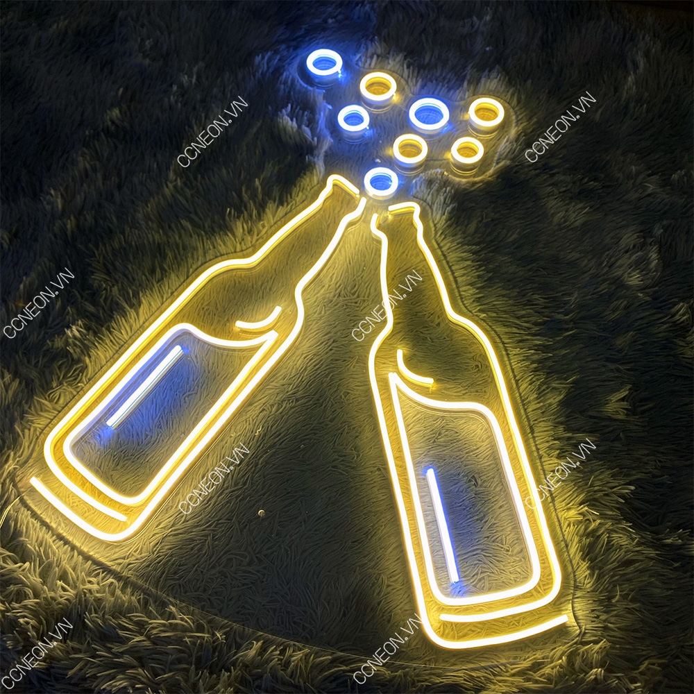 Đèn Trang Trí Led Neon Hình Chai Bia