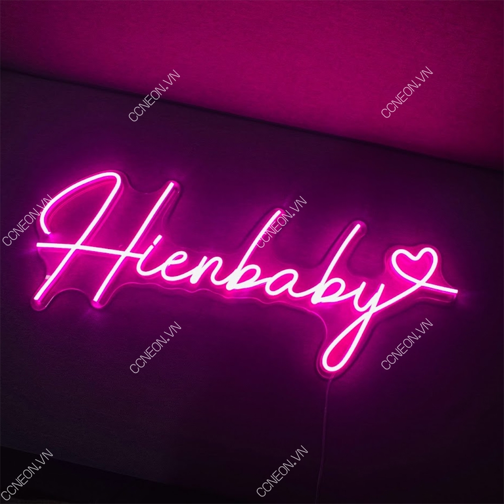 Đèn Trang Trí Led Neon Chữ Hienbaby