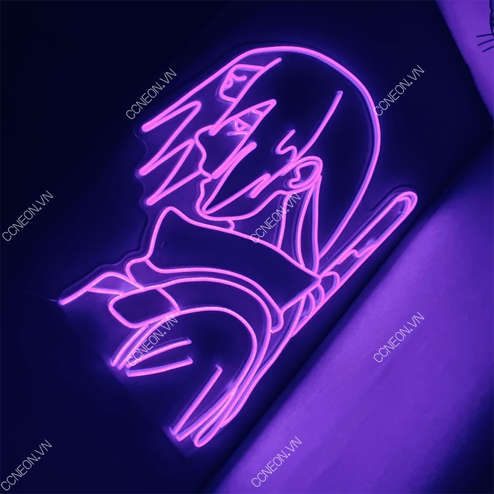 Đèn Trang Trí Led Neon Sign Itachi Tím Mẫu 2 - Naruto Led Neon Signs
