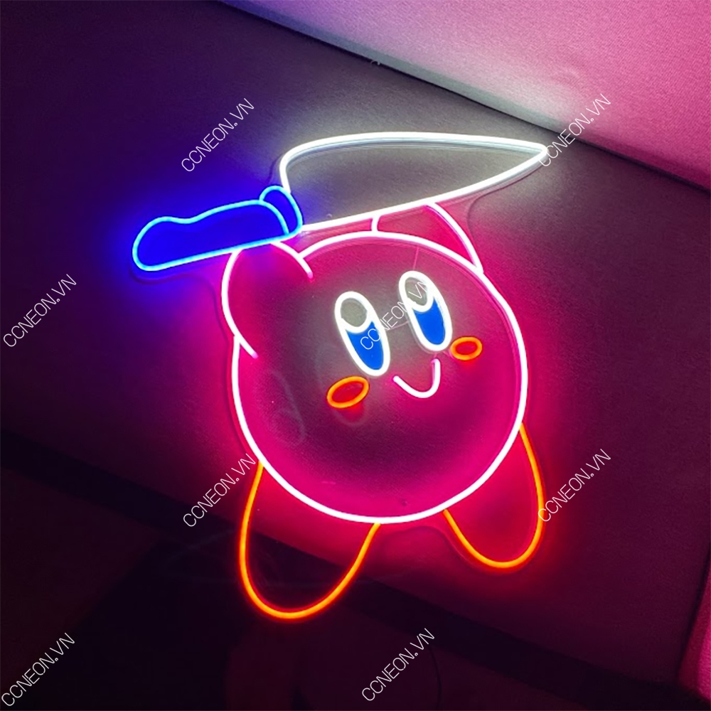 Đèn Trang Trí Led Neon One Kirby Knife - Đèn Led Neon Pokemon