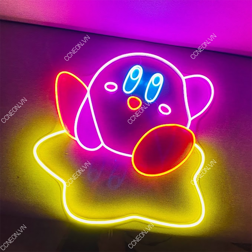 Đèn Trang Trí Led Neon Kirby Star  - Đèn Led Neon Pokemon