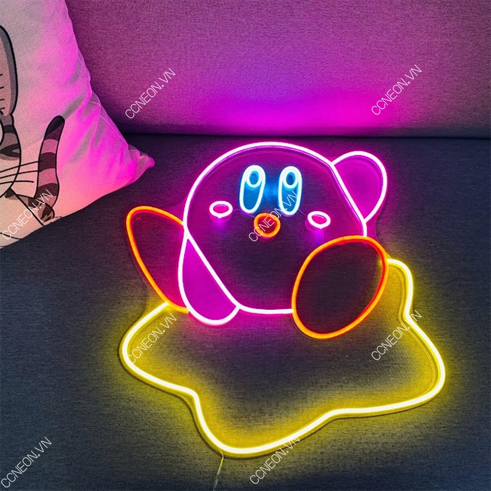 Đèn Trang Trí Led Neon Kirby Star  - Đèn Led Neon Pokemon