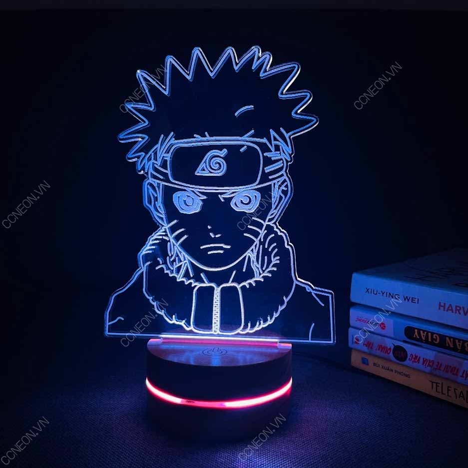 Đèn Led 3D Naruto V1 - Naruto, Đèn Led 16 Màu Hình Nhân Vật Hoạt Hình, Đèn Ngủ Led 3d, Cảm Ứng , Điều Khiển Từ Xa