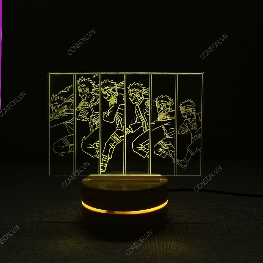 Đèn Led 3D Naruto V3 - Naruto, Đèn Led 16 Màu Hình Nhân Vật Hoạt Hình, Đèn Ngủ Led 3d, Cảm Ứng , Điều Khiển Từ Xa