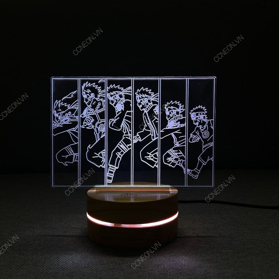 Đèn Led 3D Naruto V3 - Naruto, Đèn Led 16 Màu Hình Nhân Vật Hoạt Hình, Đèn Ngủ Led 3d, Cảm Ứng , Điều Khiển Từ Xa