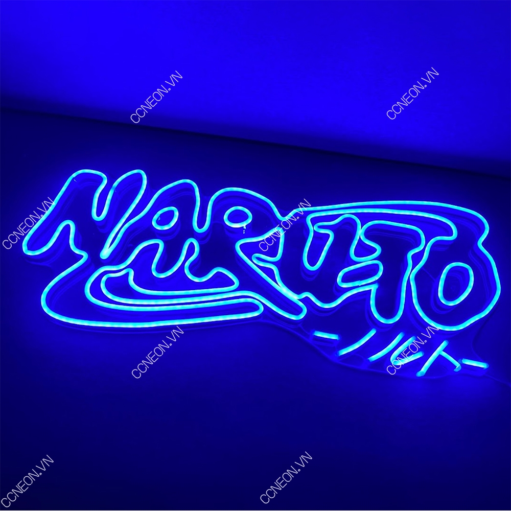 Đèn Trang Trí Led Neon Sign Chữ Naruto Màu Xanh Dương - Naruto Led Neon Signs