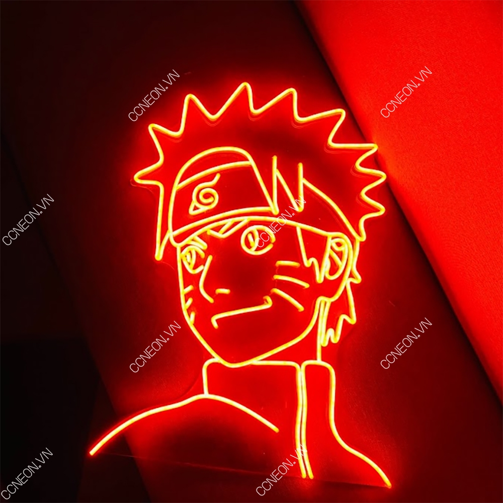 Đèn Trang Trí Led Neon Sign Naruto Màu Cam - Naruto Led Neon Signs