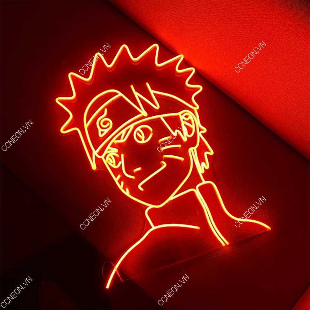 Đèn Trang Trí Led Neon Sign Naruto Màu Cam - Naruto Led Neon Signs