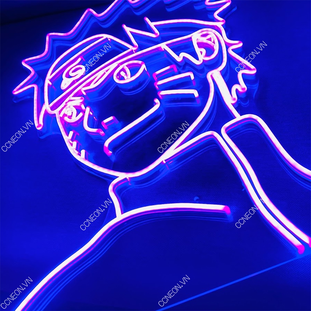 Đèn Trang Trí Led Neon Sign Naruto Màu Tím - Naruto Led Neon Signs