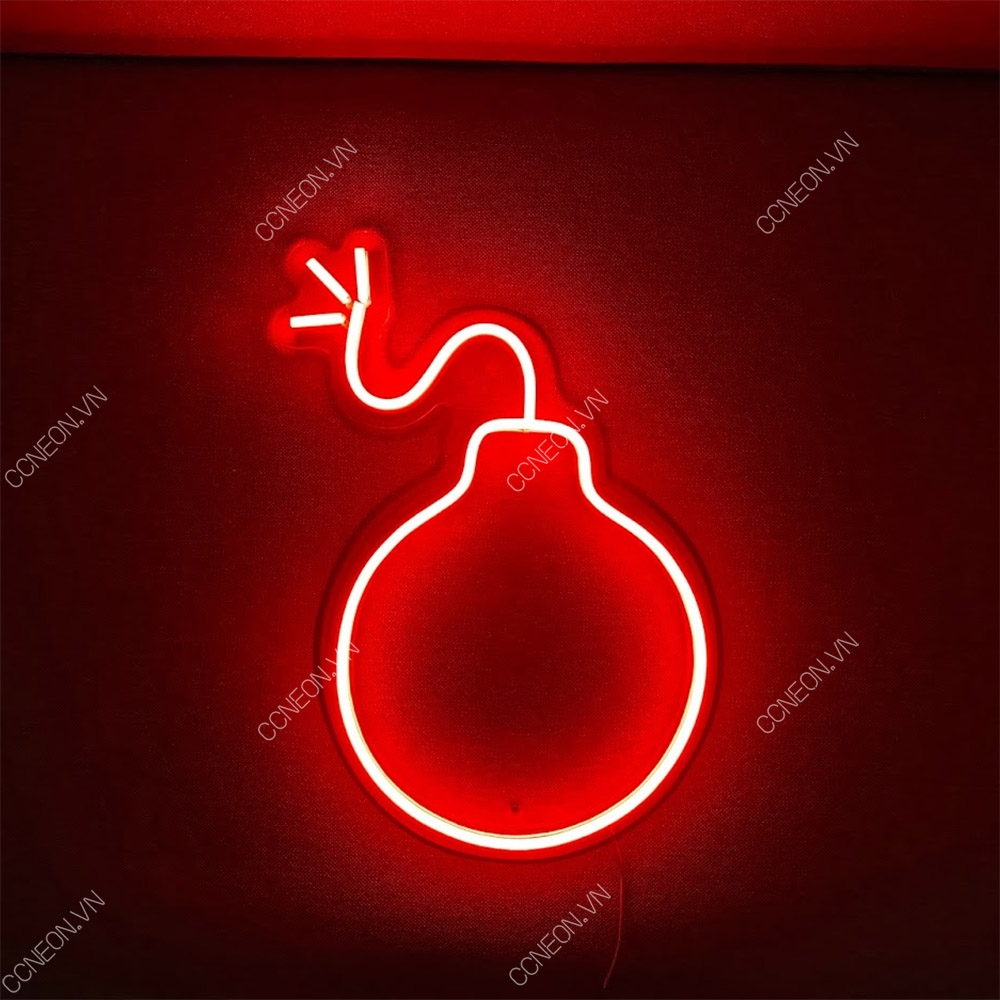 Đèn Trang Trí Led Neon Hình Trái BOOM