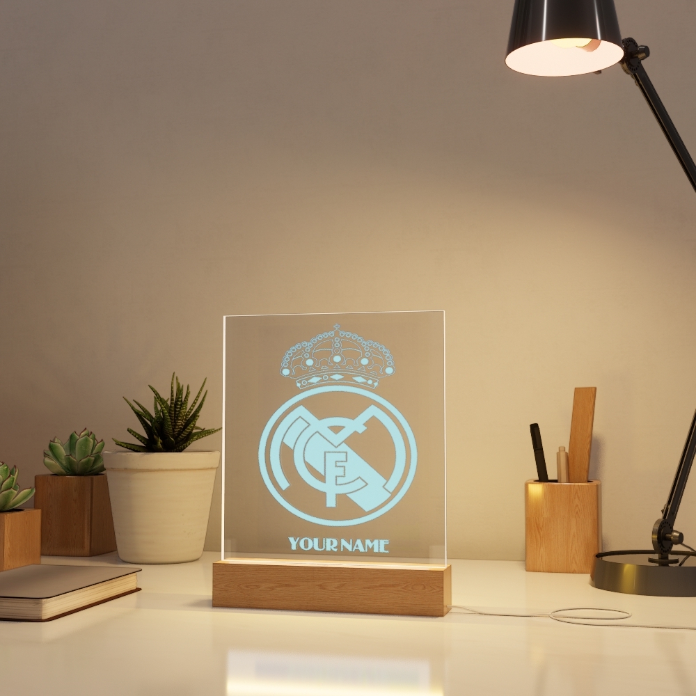 Đèn Led 3D Khắc Hình Theo Yêu Cầu -  Đèn Led 7 Màu, Đèn Ngủ Led 3d CLB Bóng Đá