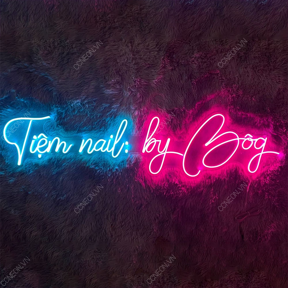 Đèn Trang Trí Led Neon Tiệm Nails By Bog