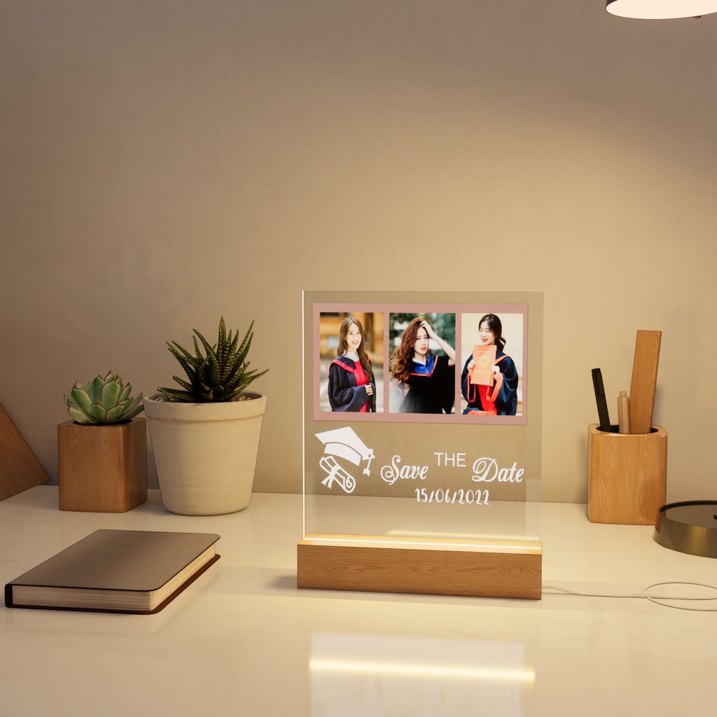 Đèn Led 3D In Hình Theo Yêu Cầu -  Quà Tặng Tốt Nghiệp