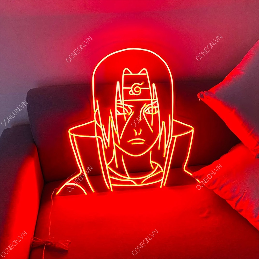 Đèn Trang Trí Led Neon Sign Uchiha Itachi Màu Đỏ - Anime Led Neon Signs