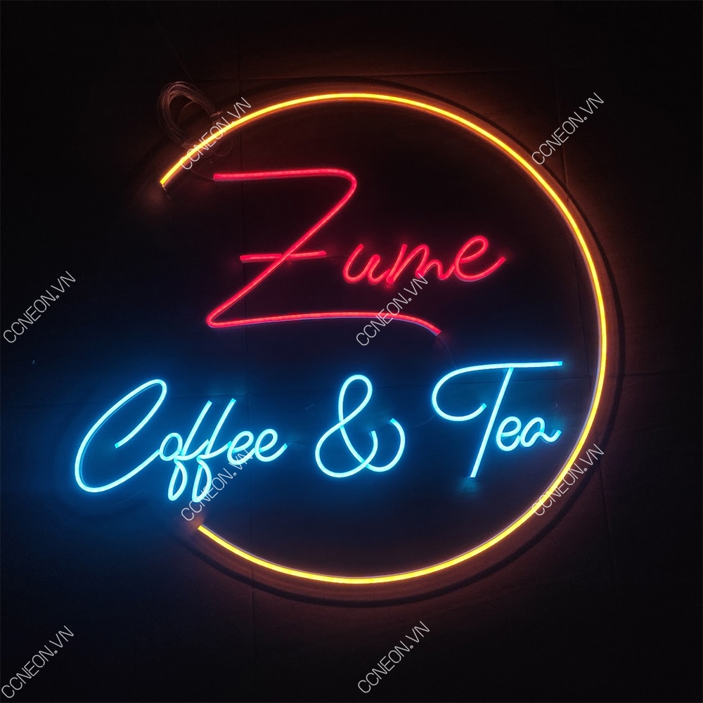 Đèn Trang Trí Led Neon Zume Coffee And Tea - Đèn Led Neon Cho Tiệm Cafe
