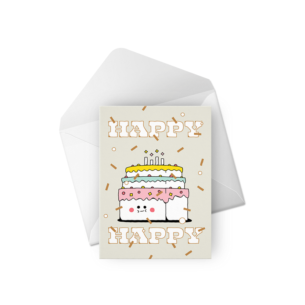 Happy Happy Birthday Card