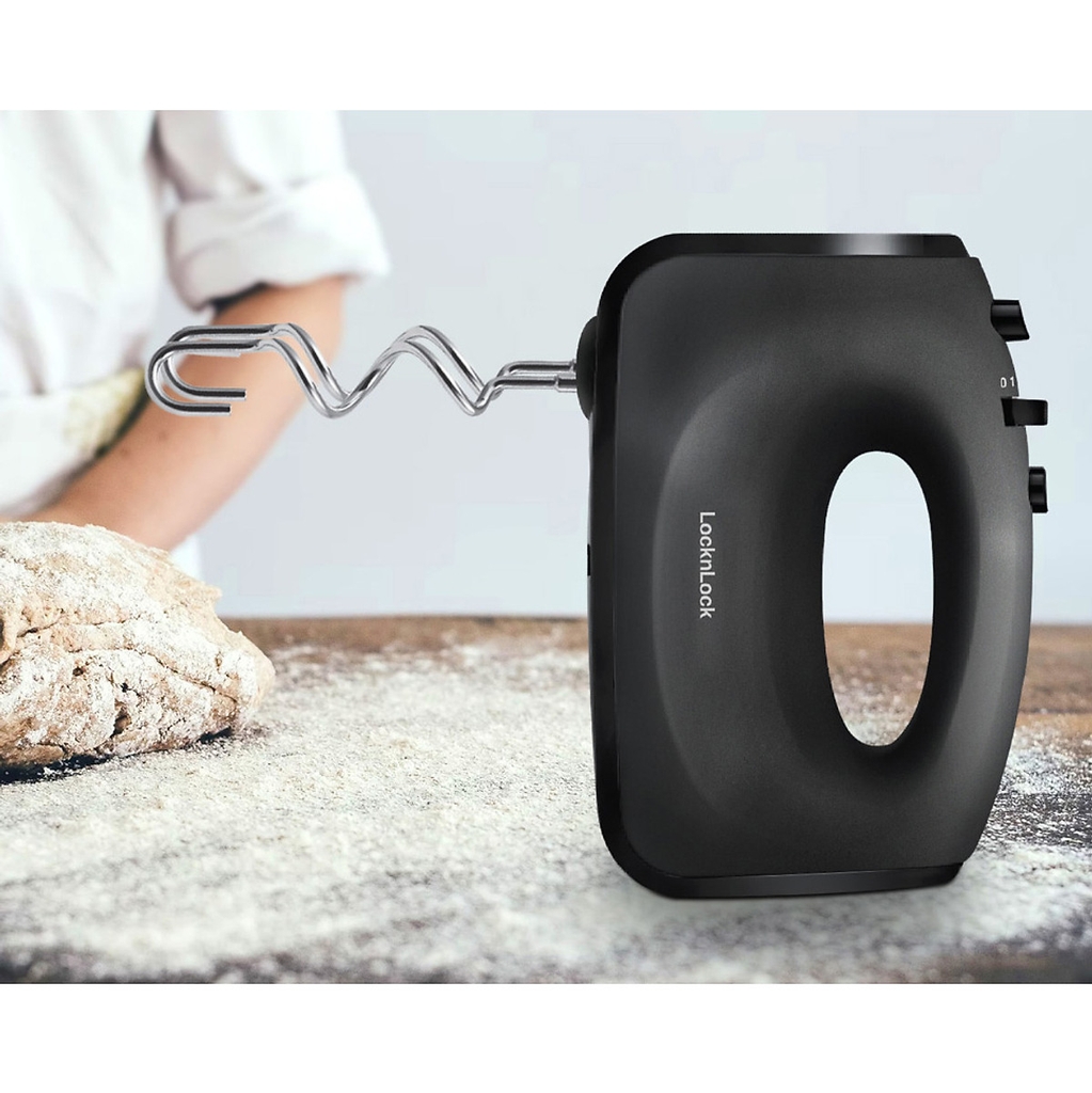 Máy đánh trứng LocknLock EJM501 300W - Hàng chính hãng, 5 tốc độ tùy chỉnh, 2 bộ que đánh linh hoạt - JoyMall