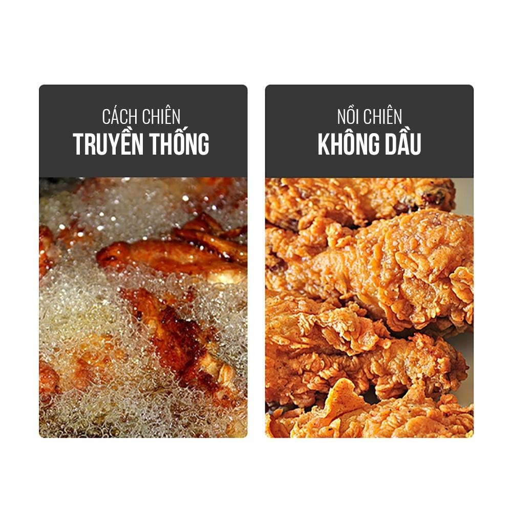 Nồi chiên không dầu Elmich AFE-3942 7L, Hàng chính hãng, Công nghệ Rapid Air, Điều khiển điện tử thông minh - JoyMall