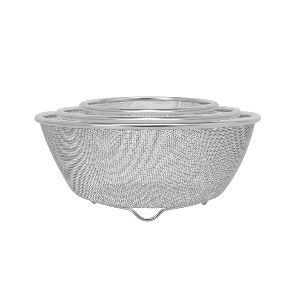 Bộ tô kèm rổ inox Elmich EL0013D19, EL0013D22, EL0013D28 Size 19,22,28cm, Hàng chính hãng, thép không gỉ, 2 lớp - JoyMall