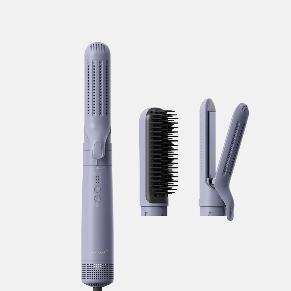 Máy Tạo Kiểu Tóc Đa Năng LocknLock Multi Hair Styler ENA236PUP 210W, Hàng Chính Hãng, Màu Tím - JoyMall