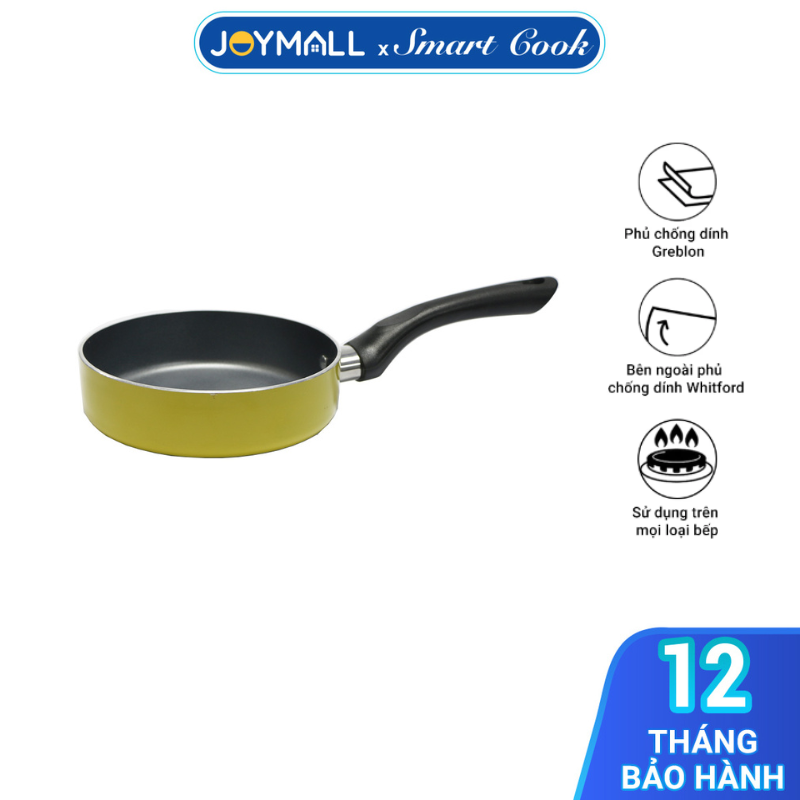 Chảo chống dính đáy từ Elmich Smartcook SM-7217 SM-7218 SM-7219, Hàng chính hãng, lòng chảo phủ chống dính Greblon - JoyMall