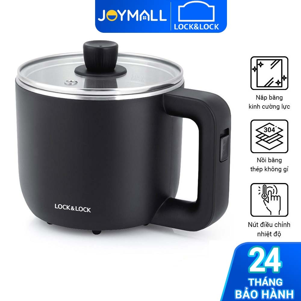 Nồi Điện Đa Năng Lock&Lock EJP116BLK (0.8 Lít) - Hàng Chính Hãng, Bảo Hành 12 Tháng - JoyMall
