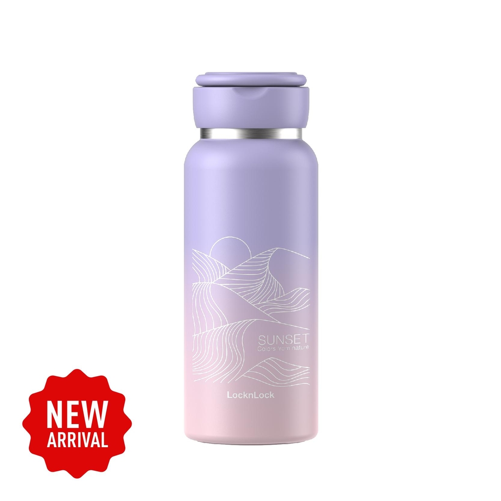 Bình giữ nhiệt LocknLock Sling Ring Tumbler 800ml LHC4322, Hàng chính hãng, tay cầm chống trượt, có lọc đá - JoyMall