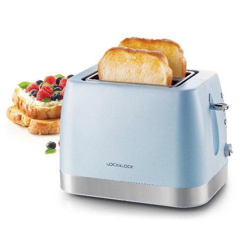 Máy nướng bánh mì Lock&Lock EJB221BLU - Hàng chính hãng bảo hành 24 tháng, dùng hâm nóng, nướng bánh sandwich - JoyMall