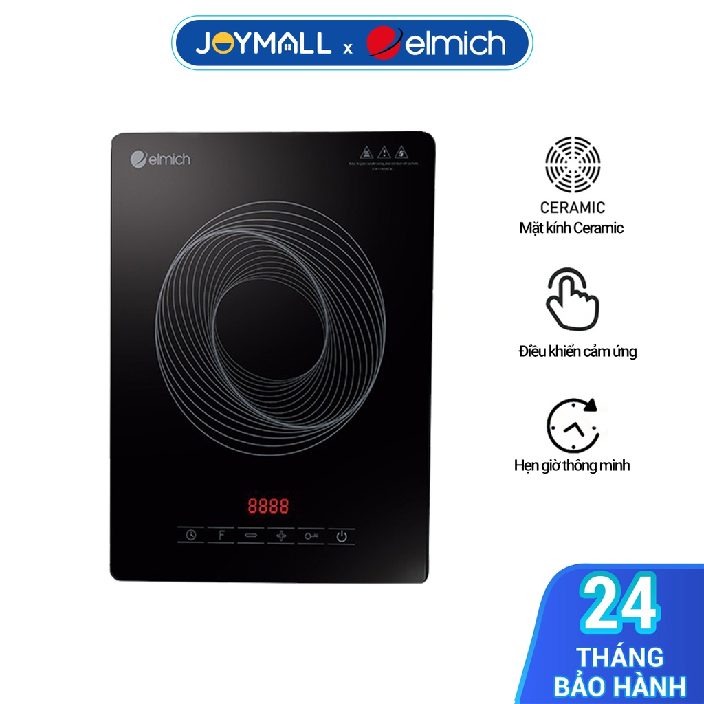 Bếp điện từ cao cấp Elmich 1828OL, Hàng chính hãng, Công suất 2100W, Tiết kiệm điện, Điều khiển cảm ứng - JoyMall