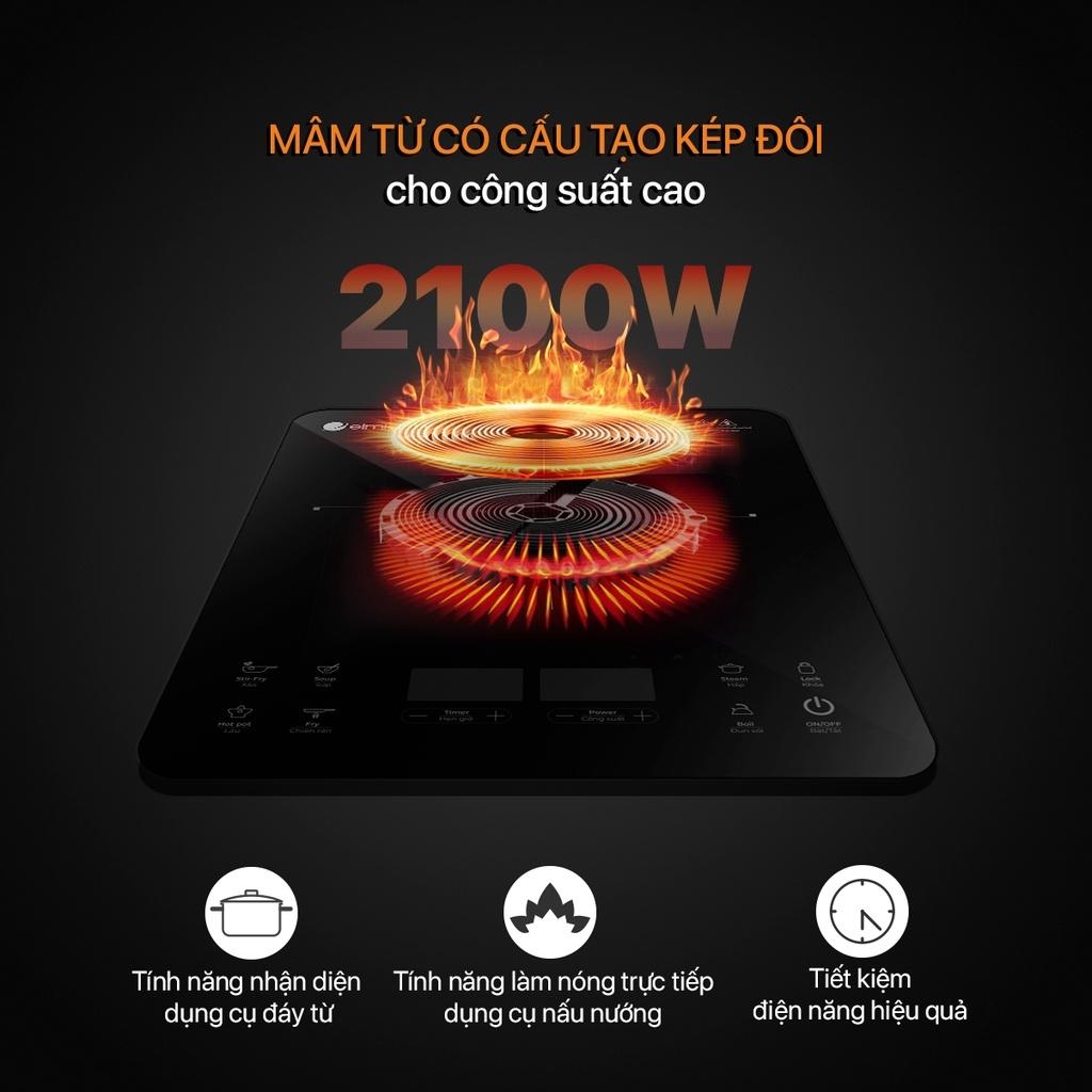 Bếp điện từ đơn Elmich ICE-1831, Hàng chính hãng, Công suất 2100W, Tiết kiệm điện, Bảo vệ quá nhiệt - JoyMall