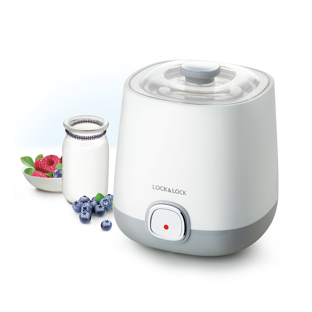 Máy làm sữa chua Lock&Lock EJY110SLV 1000ml - Hàng chính hãng nắp trong suốt dễ quan sát, lên men tự động - JoyMall