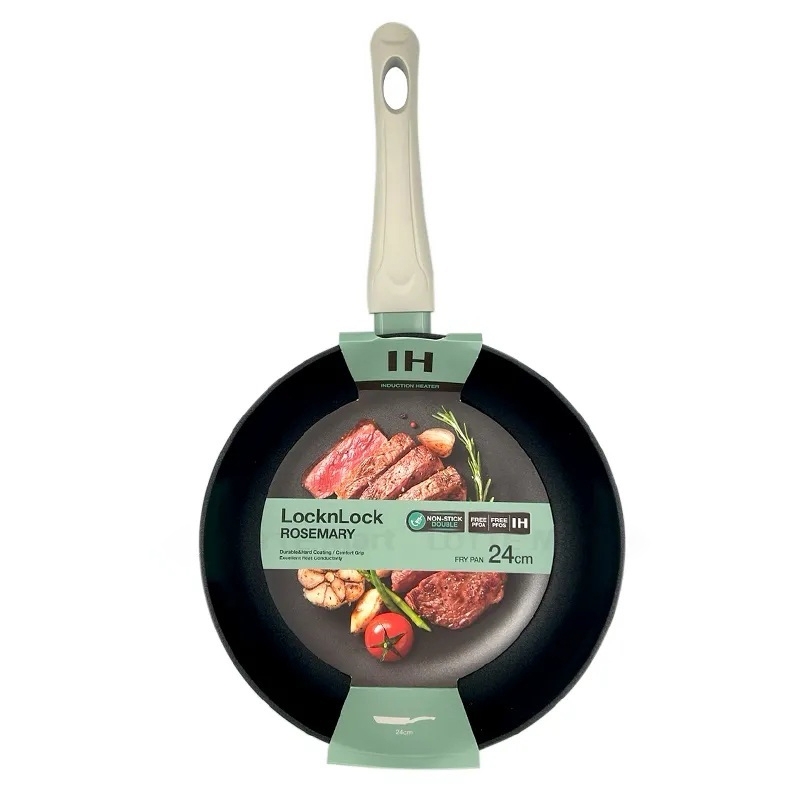 Chảo Chống Dính LocknLock Rosemary CAF2446 Sử Dụng Được Bếp Từ, Hàng Chính Hãng - JoyMall