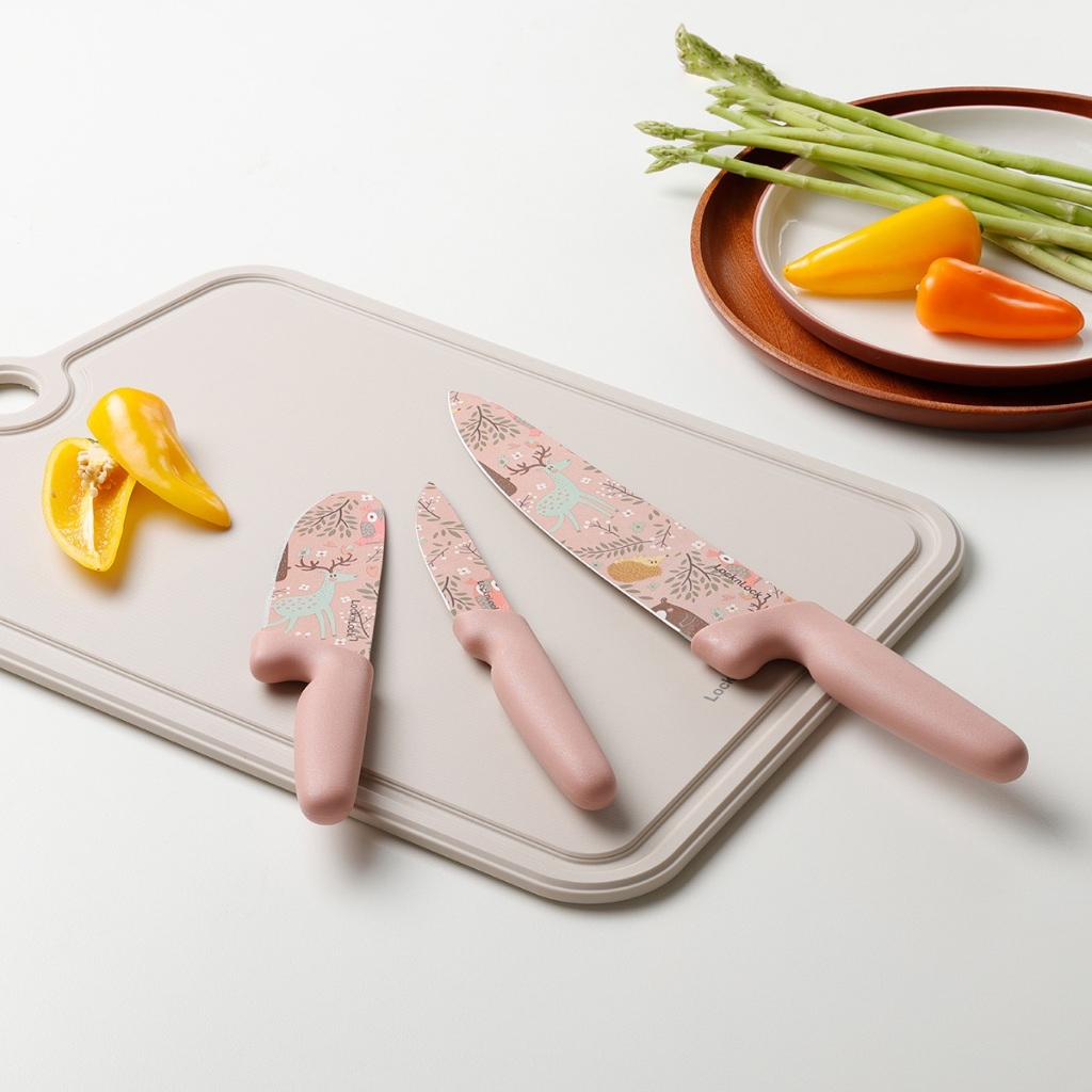 Bộ Dao Nhà Bếp 3 Món LocknLock Gallery Knife Set CKK308S3, Hàng Chính Hãng - JoyMall