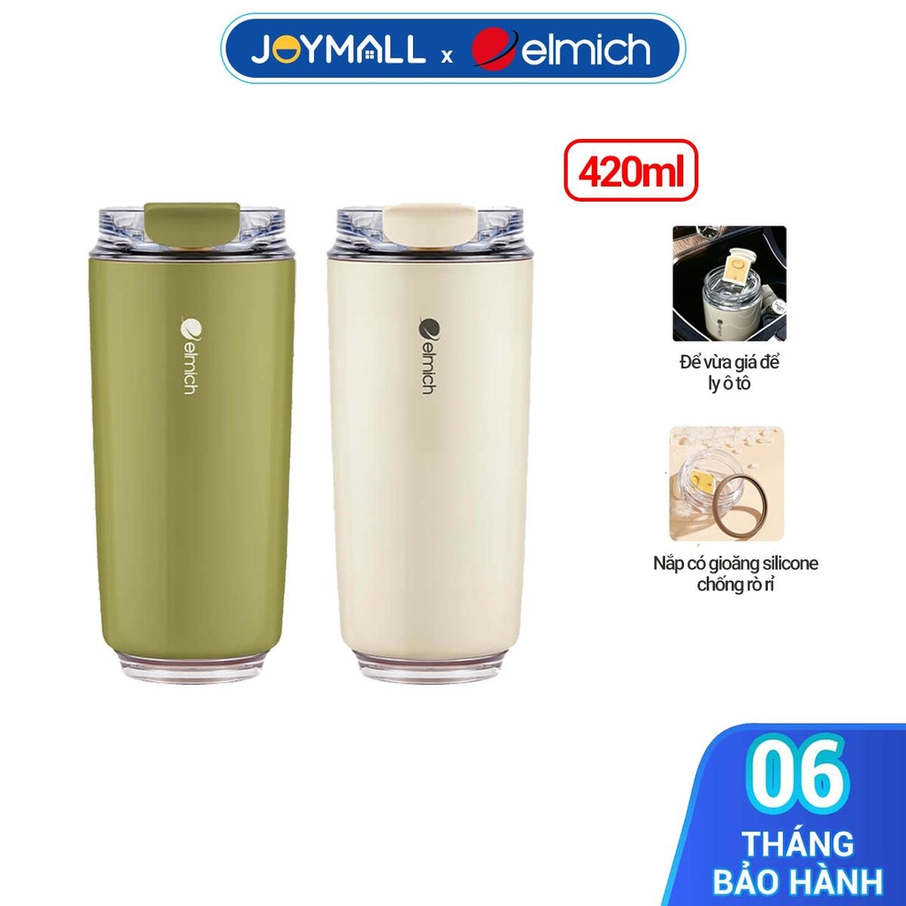 Cốc giữ nhiệt inox 304 Elmich EL8300G/W dung tích 420ml