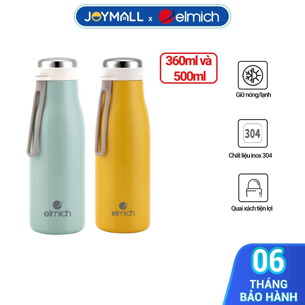 Bình giữ nhiệt inox 304 Elmich EL-8289Y dung tích 360ml( bảo hành chính hãng 6 tháng)
