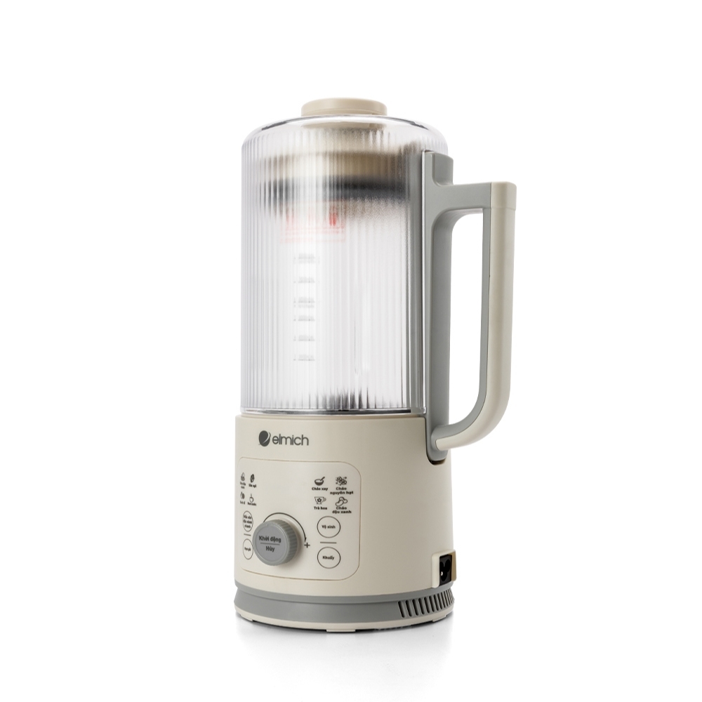 Máy làm sữa hạt Elmich CBE-8720PG, Hàng chính hãng, hộp giảm tiếng ồn, cối thuỷ tinh, điều khiển nút vặn - JoyMall