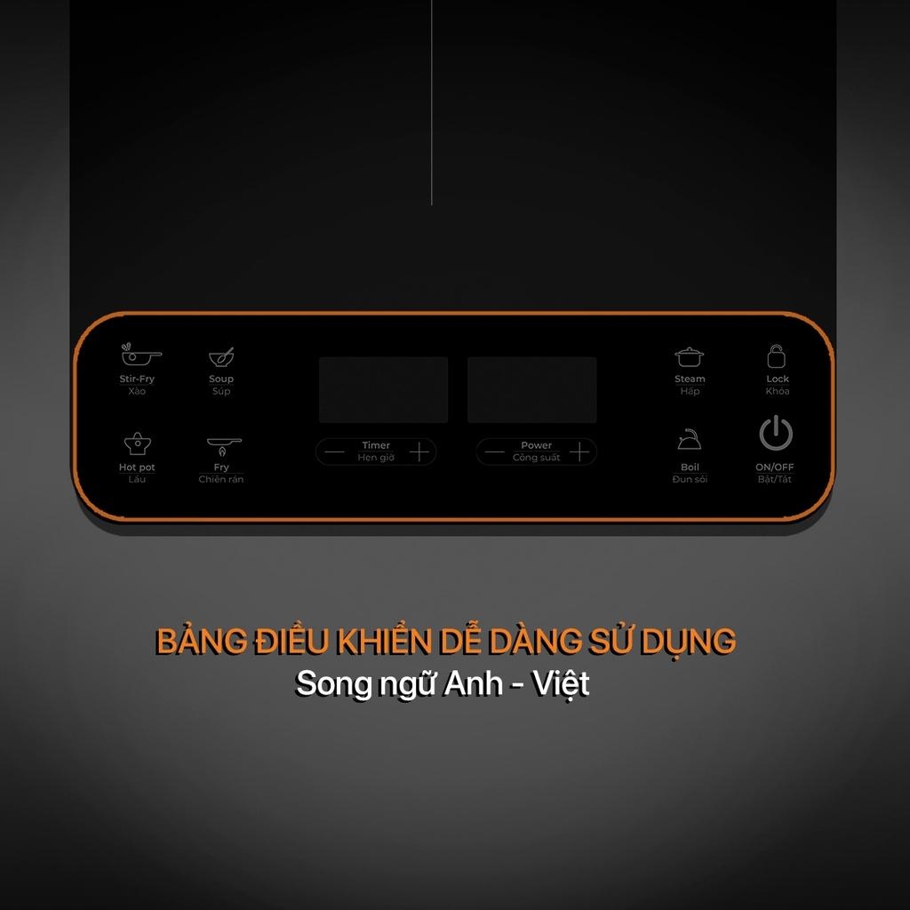 Bếp điện từ đơn Elmich ICE-1831, Hàng chính hãng, Công suất 2100W, Tiết kiệm điện, Bảo vệ quá nhiệt - JoyMall