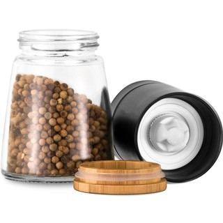 Combo 2 lọ xay tiêu thủy tinh Lock&Lock CKO115S2 140ml - Hàng chính hãng, lưỡi dao bằng sứ xay nhuyễn tốt - JoyMall