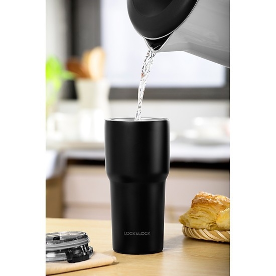 Ly giữ nhiệt Lock&Lock bằng thép không gỉ Swing Tumbler LHC4179BLK 350ml - Hàng chính hãng, miệng ly rộng - JoyMall