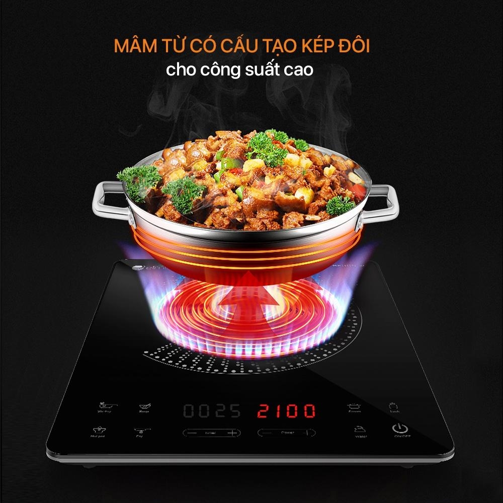Bếp điện từ Elmich ICE-1832, Hàng chính hãng, Công suất cao, Có hẹn giờ tắt bếp tự động, Điều khiển Anh Việt - JoyMall