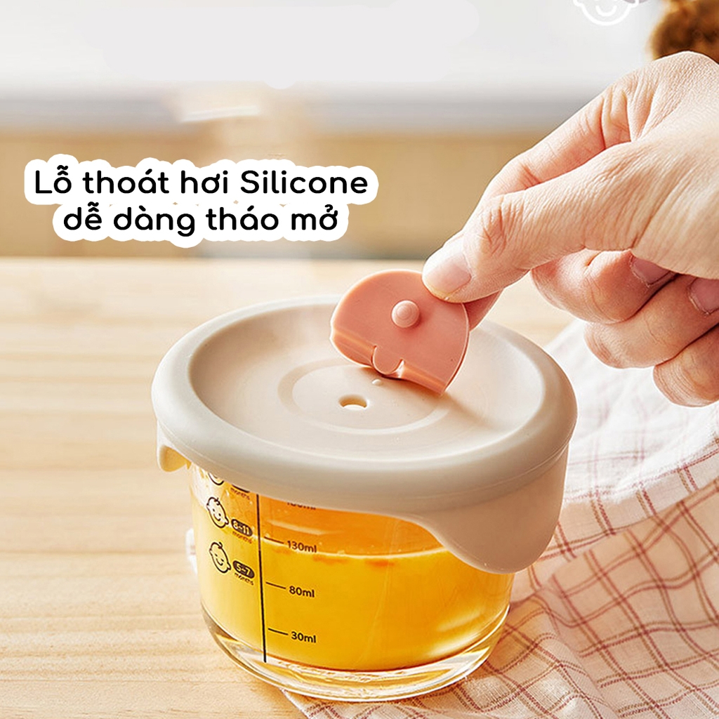 Bộ 3 hộp thủy tinh đựng thức ăn cho bé Lock&Lock có vạch chia 230ml x 3 hộp LLG508S3 - Hàng Chính Hãng - JoyMall