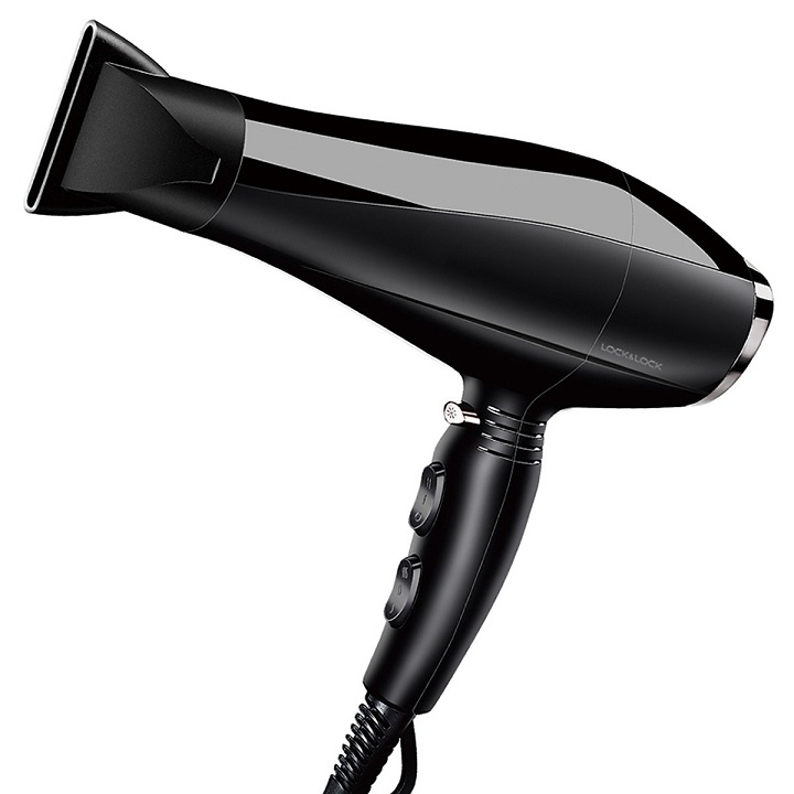 Máy sấy tóc Lock&Lock ENA146BLK - Hàng chính hãng, chế độ nóng lạnh, kèm đầu dẹp tạo kiểu - JoyMall