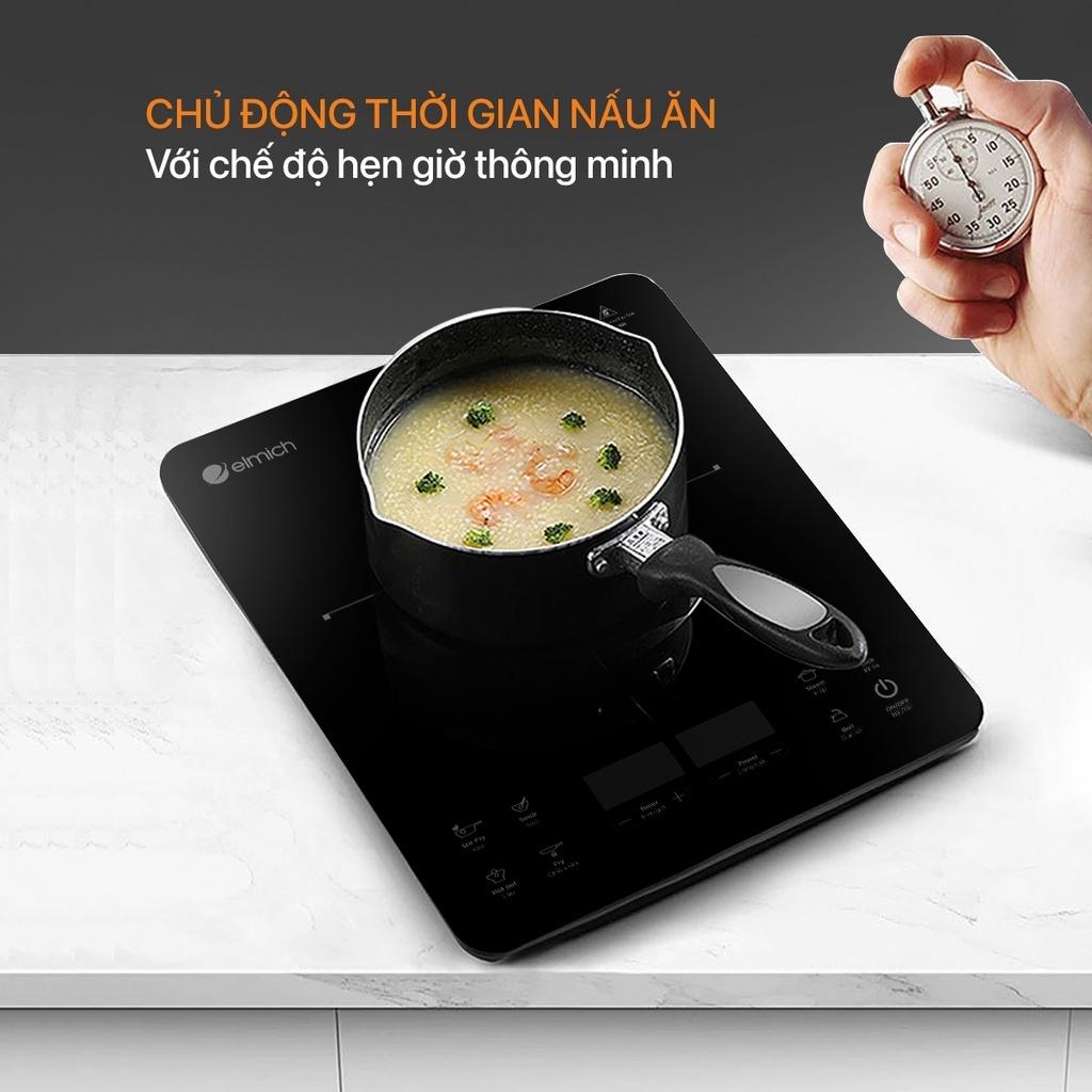 Bếp điện từ đơn Elmich ICE-1831, Hàng chính hãng, Công suất 2100W, Tiết kiệm điện, Bảo vệ quá nhiệt - JoyMall